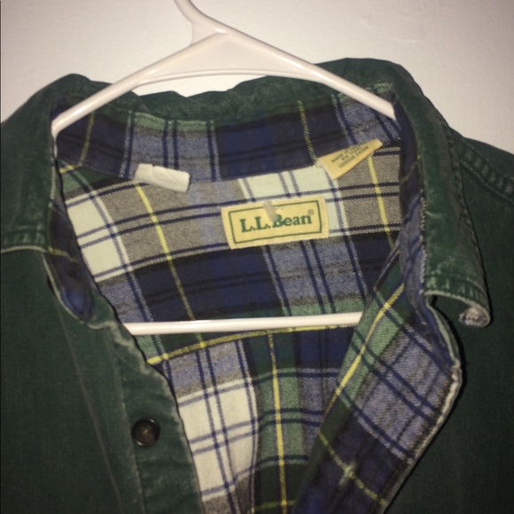 L.L. Bean Other - 4/$50 L.L. BEAN Green green & plaid Jean jacket